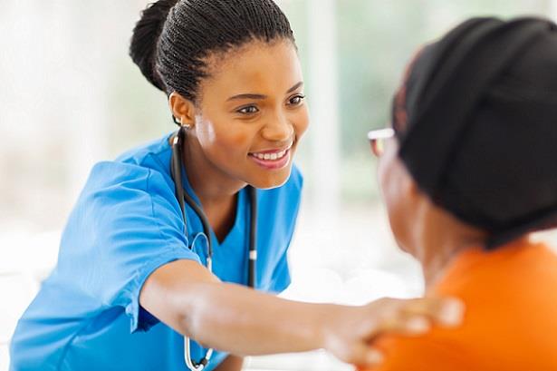 Nurse comforting a patient