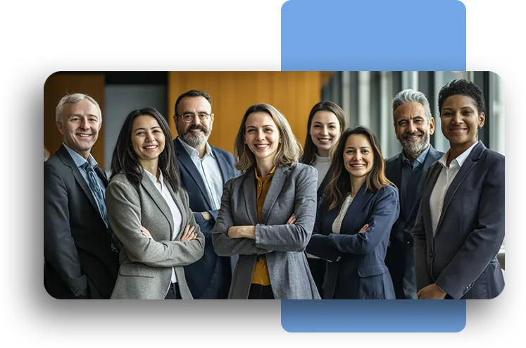 group of multi-generational employees
