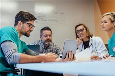 Nurses in a meeting