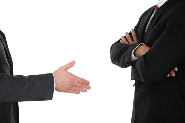 candidate refusing to shake an employers hand due to interview mistakes