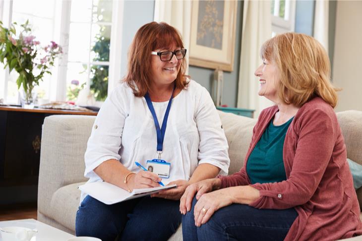 counselor talking to a patient