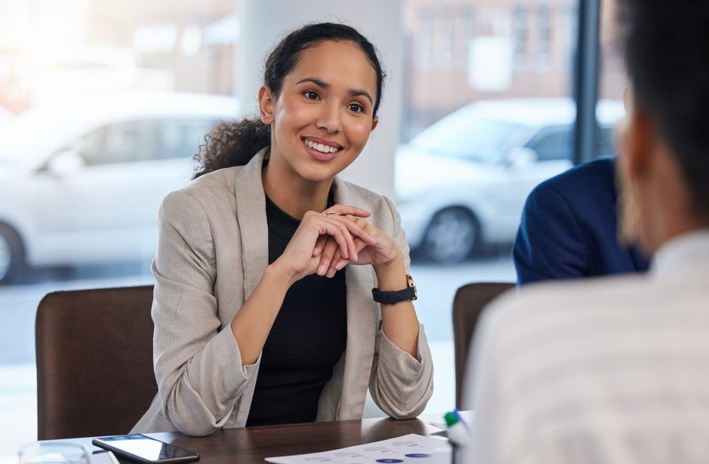 job seeker in an interview