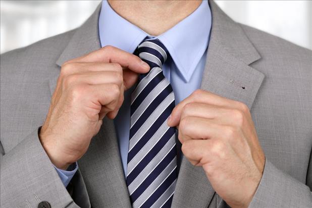 close-up of suit and tie