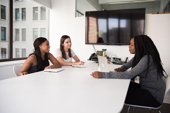 Group talking at table