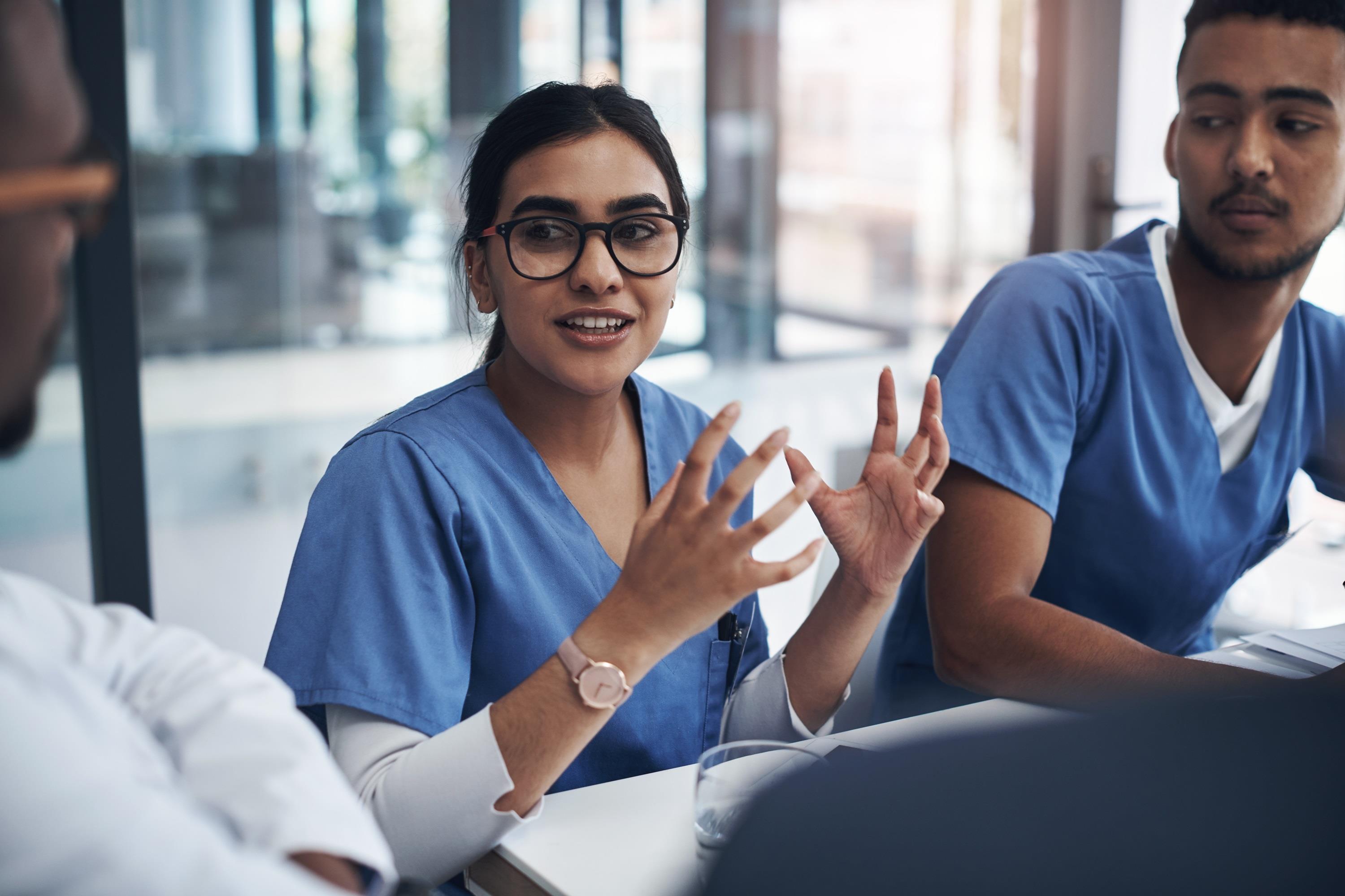 medical team having a meeting in a conference room