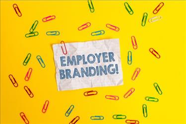 employer branding note with paper clips