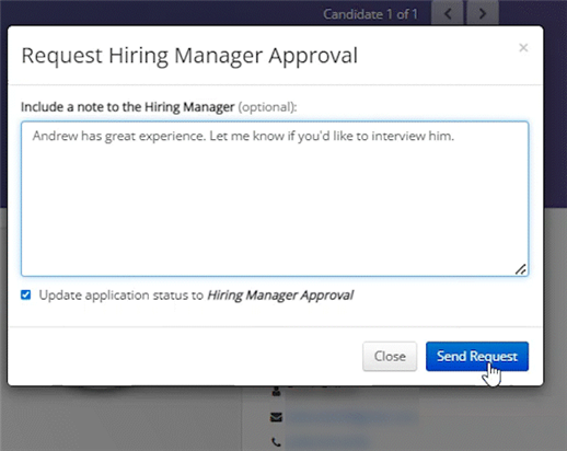 Hiring manager approval