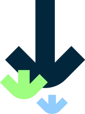 blue and green arrows