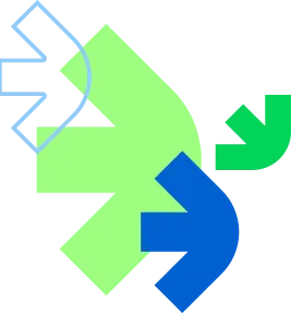 blue and green arrows