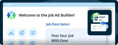 screen shot of job ad builder