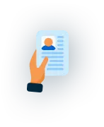 hand holding a document icon