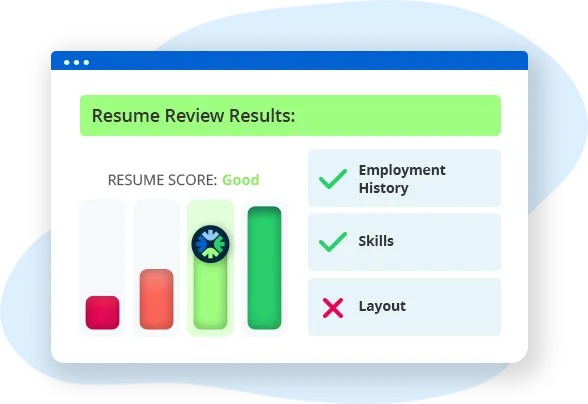 ihire’s resume review tool providing feedback on a user’s resume