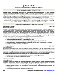 Sample Resume After Professional Writing