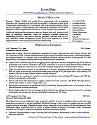 Sample Resume After Professional Writing