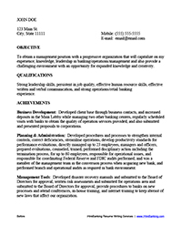 Sample Resume Before Professional Writing