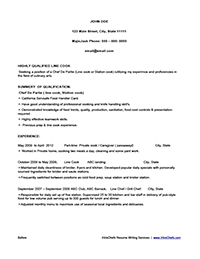 Sample Resume 2 Before Professional Writing