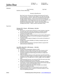 Sample Resume Before Professional Writing