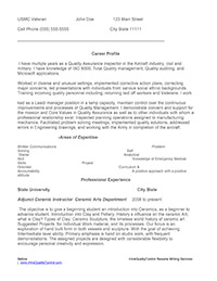 Sample Resume Before Professional Writing