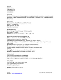 Sample Resume Before Professional Writing