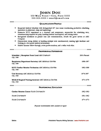 Sample Resume 3 Before Professional Writing