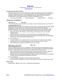 Sample Resume Before Professional Writing