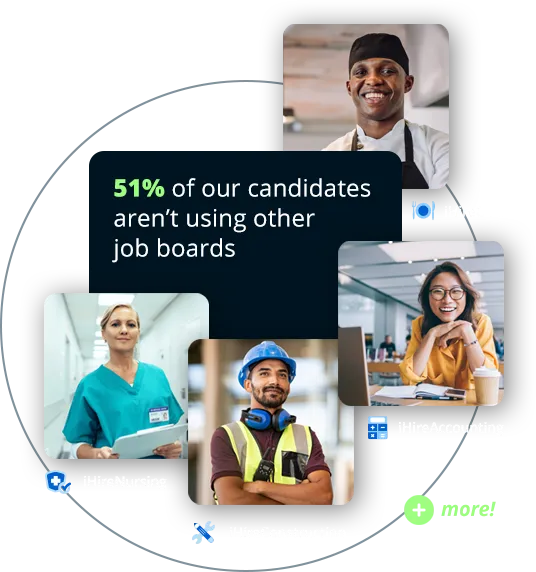 51% of our candidates aren't using other job boards