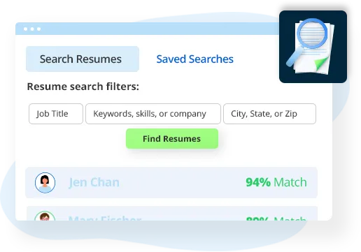 Resume search screenshot